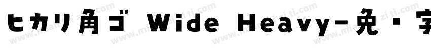 ヒカリ角ゴ Wide Heavy字体转换